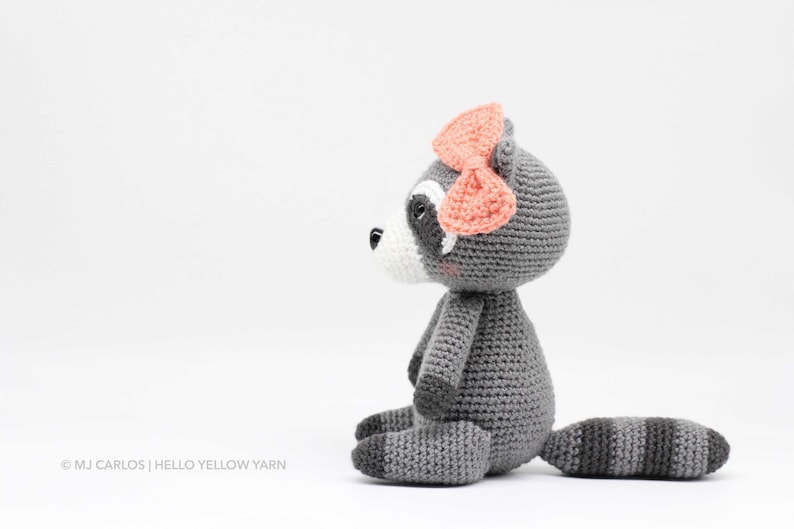 Crochet Amigurumi Raccoon, PATTERN ONLY, Rosita and Robbie, pdf Stuffed Animal Toy Pattern, English Only image 5