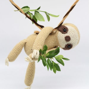 Crochet Amigurumi Sloth, PATTERN ONLY, Slow Mo, pdf Stuffed Animal Toy Pattern, English Only image 3
