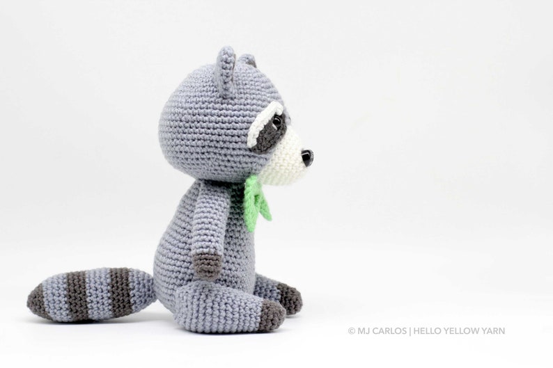 Crochet Amigurumi Raccoon, PATTERN ONLY, Rosita and Robbie, pdf Stuffed Animal Toy Pattern, English Only image 4