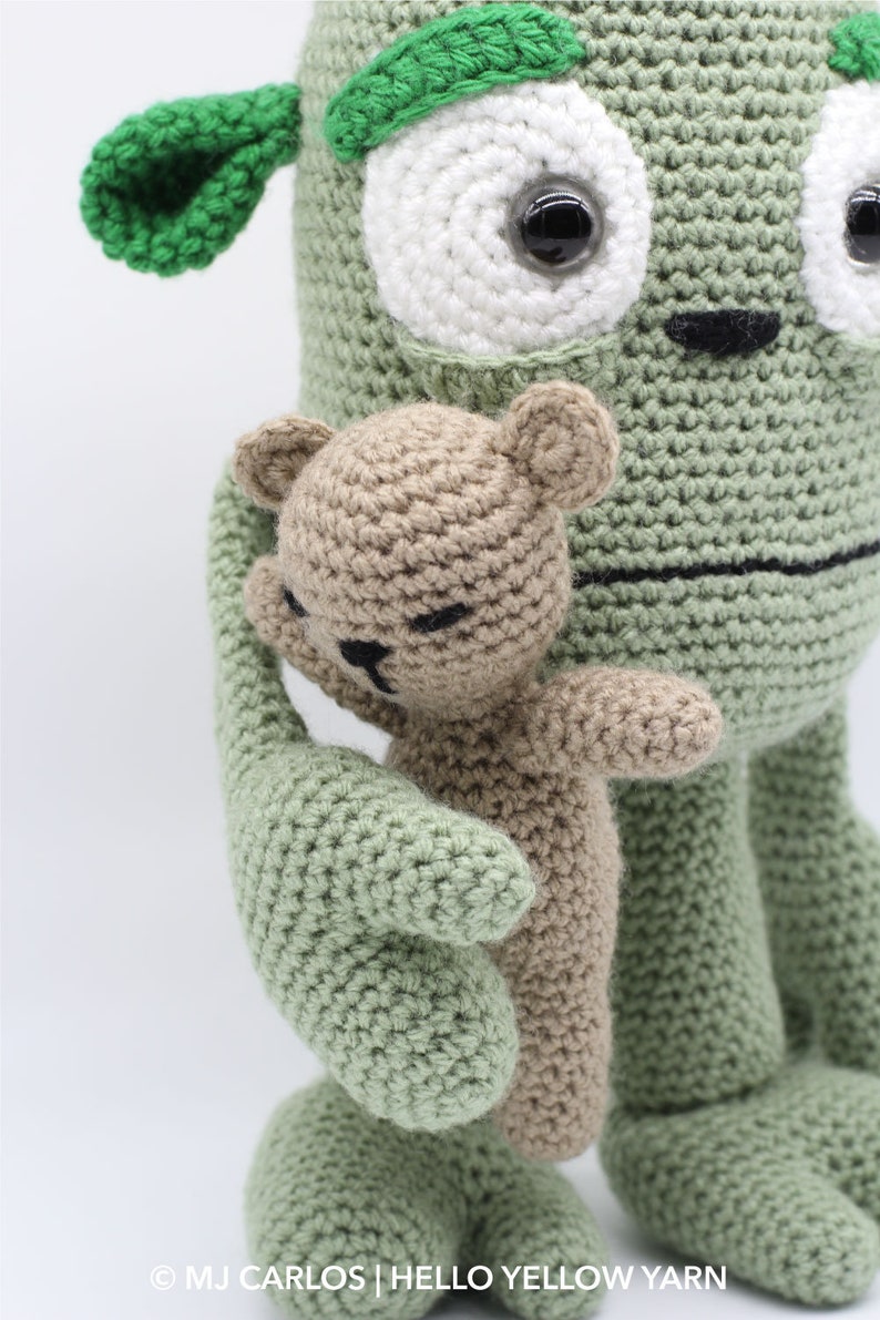 Crochet Amigurumi Monster PATTERN ONLY, Scaredy Eddy, pdf Stuffed Monster Toy Pattern, English Only image 3