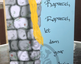 Rapunzel Birthday Card - humorous - kids birthday - greeting card