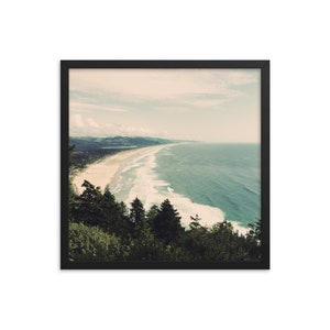 Soft Pastel Oregon Coast Photograph: Framed Beach Landscape Wall Art
