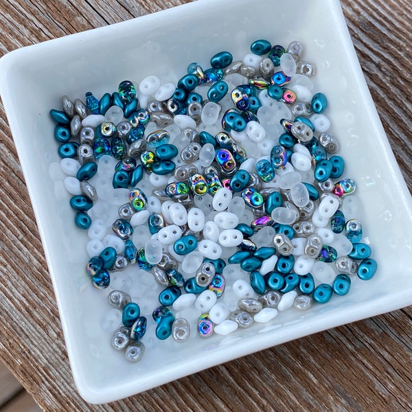 Custom Bead Mix of SuperDuo Beads, 20 grams, Seed Bead Mixes, Two Hole Bead Mix, Custom Seed Bead Mix