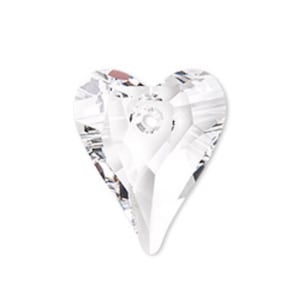 Swarovski Heart, 12mm, Crystal Clear, Swarovski Article 6240, Wild Heart Pendant