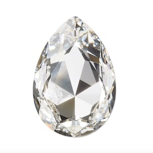 Crystal Clear Swarovski Pear Fancy Stone, Swarovski 4327 30mm, Foil Back, Teardrop Crystal, Pear Shape, Pear Crystal Cabochon, 30x20mm