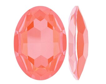 30mm Swarovski Oval Fancy Stone, Crystal Orange Ignite