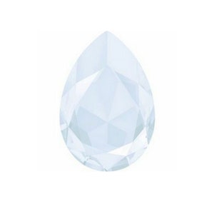Swarovski Crystal Powder Blue Lacquer Pro, 30mm Pear Fancy Stone, Article 4327, Teardrop Crystal, Pear Shape Stone, Pear Crystal Cabochon