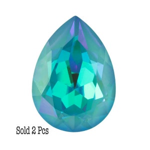 14x10mm Swarovski Pear Fancy Stone, Laguna DeLite, Swarovski 4320, Teardrop Crystal, Pear Shape Stone, Pear Crystal Cabochon