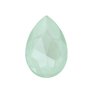 Soft Mint Ignite, 30mm Swarovski Pear Fancy Stone, Swarovski 4327, Teardrop Crystal, Pear Shape Stone, Pear Crystal Cabochon