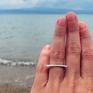 Horizon | silver925 ring, minimal ring, line, simplicity