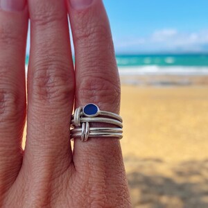 Solar System Series Blue Seaglass Silver925, Seaglass Ring - Etsy