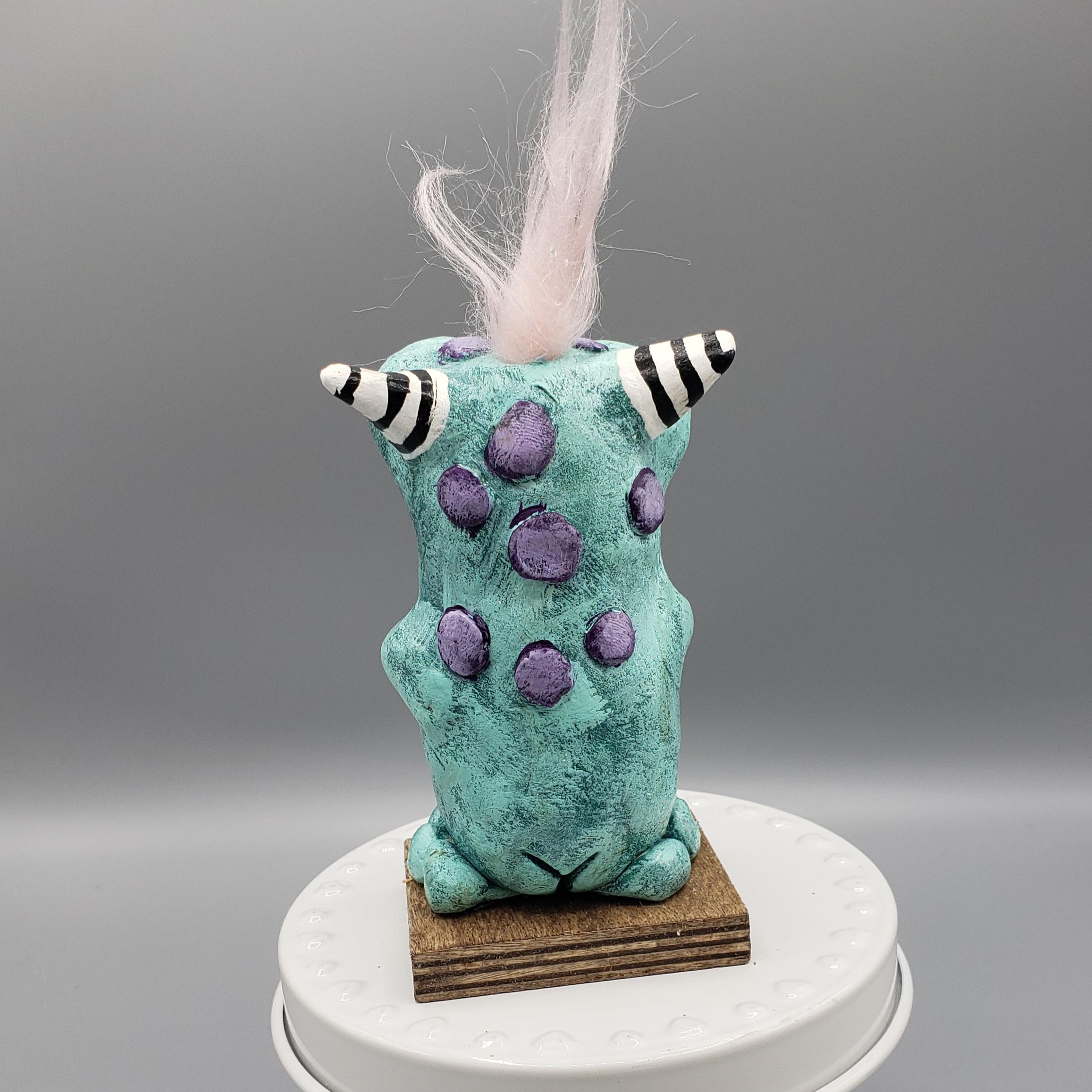 Valentine Monsters Holding Heart Sculpture Cute Handmade Art Toy