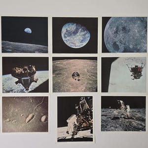 Vintage NASA Apollo Mission Lithographs, 1970s Eastman Kodak, Set of 15