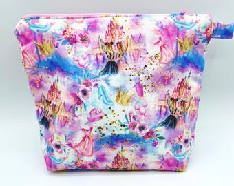 Handmade Zipper Pouch: Disney Park Design, Travel Accessory
