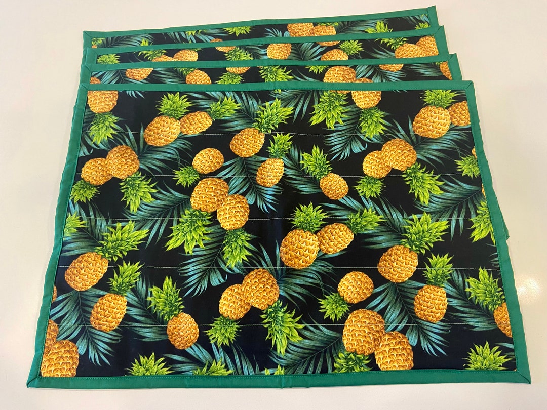 Pineapple Placemat Placemat Set of 4 Hawaiian Themed Table Décor