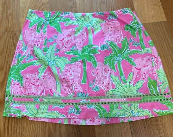 Lilly Pulitzer Vintage Classic Pattern Skirt Size 2-4