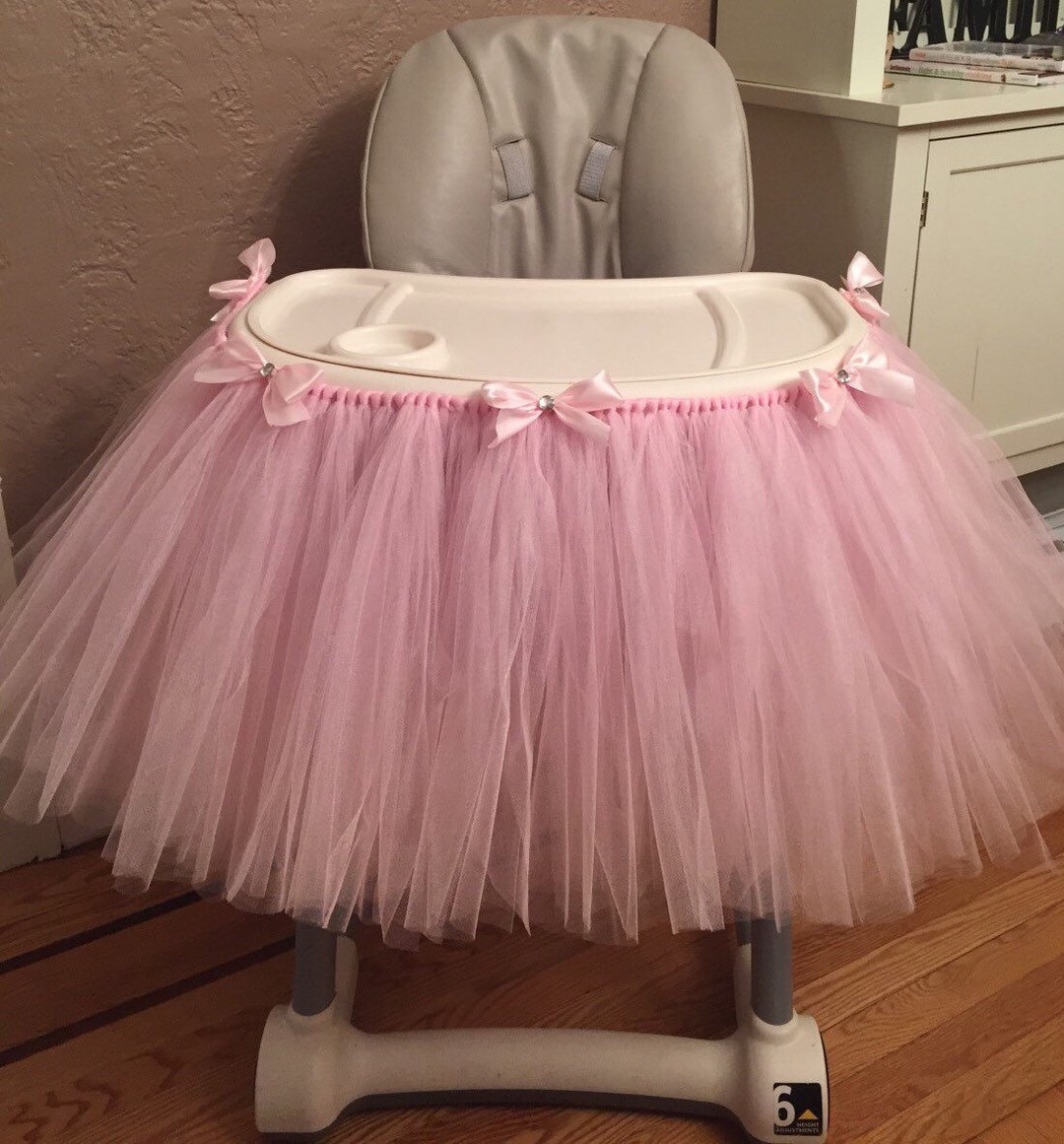 Pink Highchair Tutu Pink High Chair Tutu Light Pink Etsy