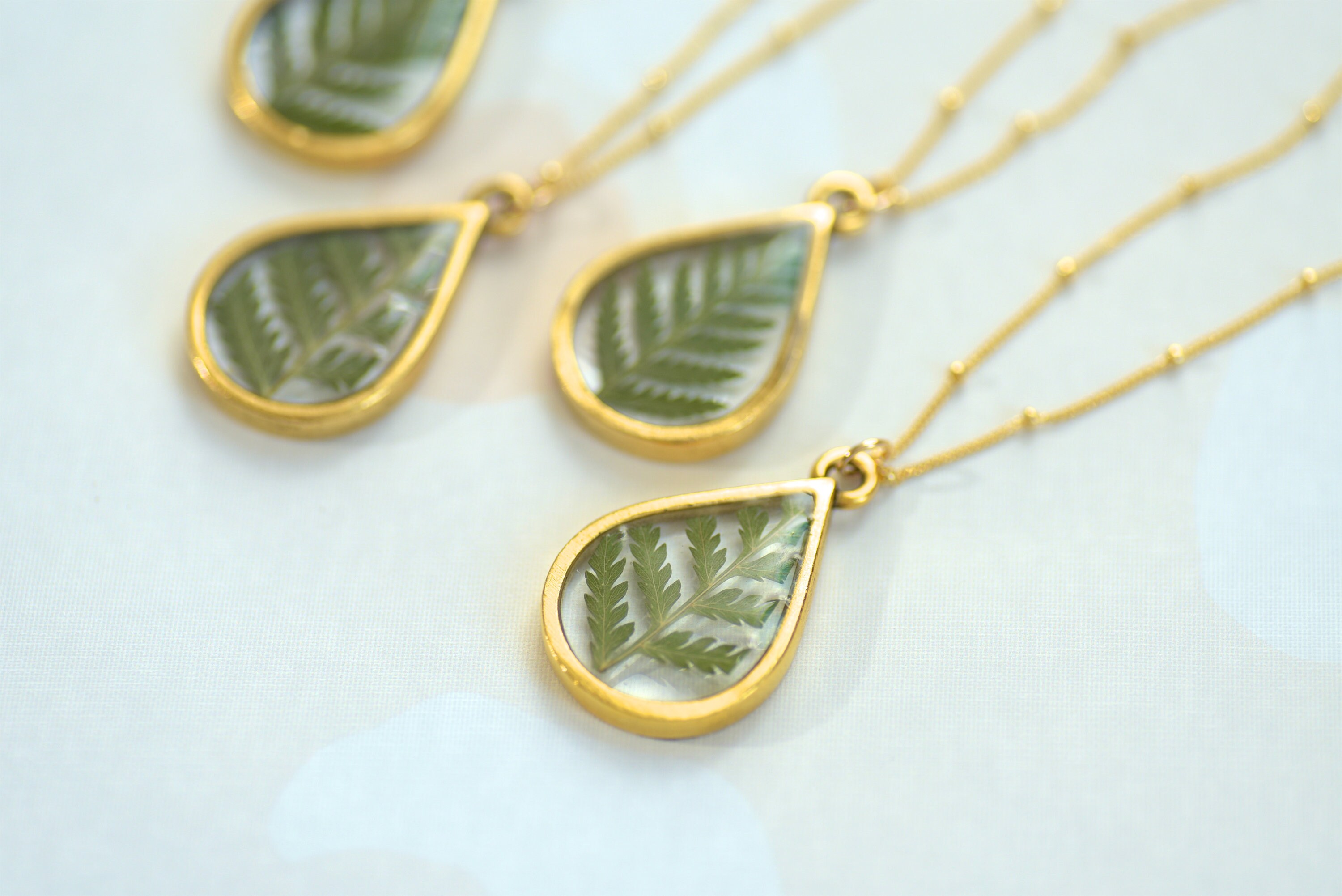 Fern Necklace Nature Jewelry Botanical Necklacepressed Fern Etsy