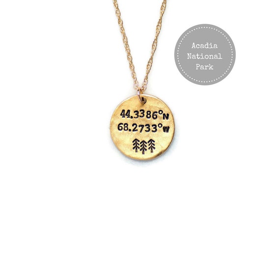 Latitude Longitude,Bridesmaid gift,Wanderlust,Gift for her,National Park,Travel National Park Coordinates Necklace Adventure await Zion