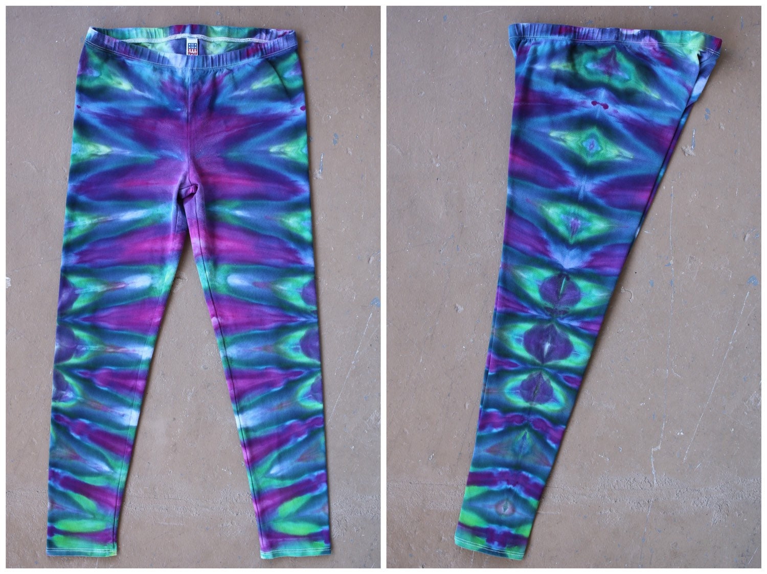 Tie Dye Leggings | Large Leggings, Yoga Leggings, Yoga Pants, Hippie ...