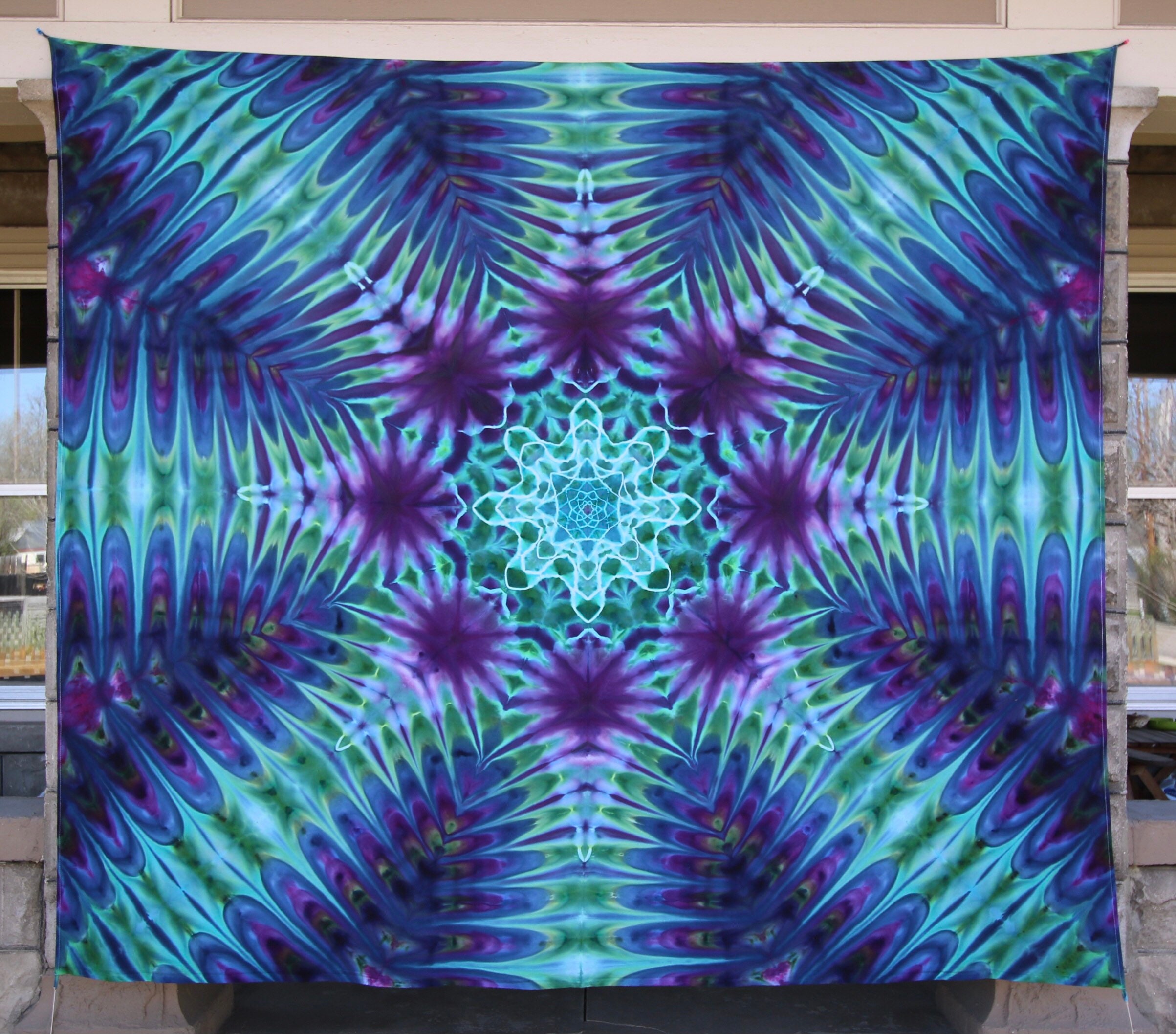 Large Tie Dye Tapestry Mandala Tapestry