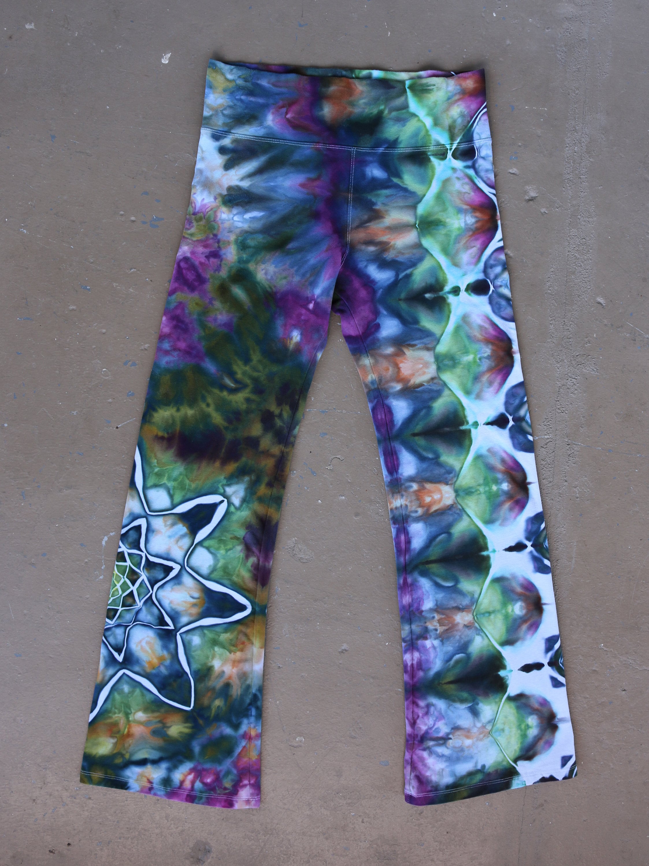 Tie Dye Yoga Pants Extra Large Yoga Pants, Hand Dyed Yoga Pants
