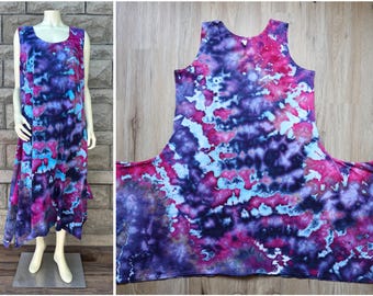 3XL Ice Dyed Cotton Dress