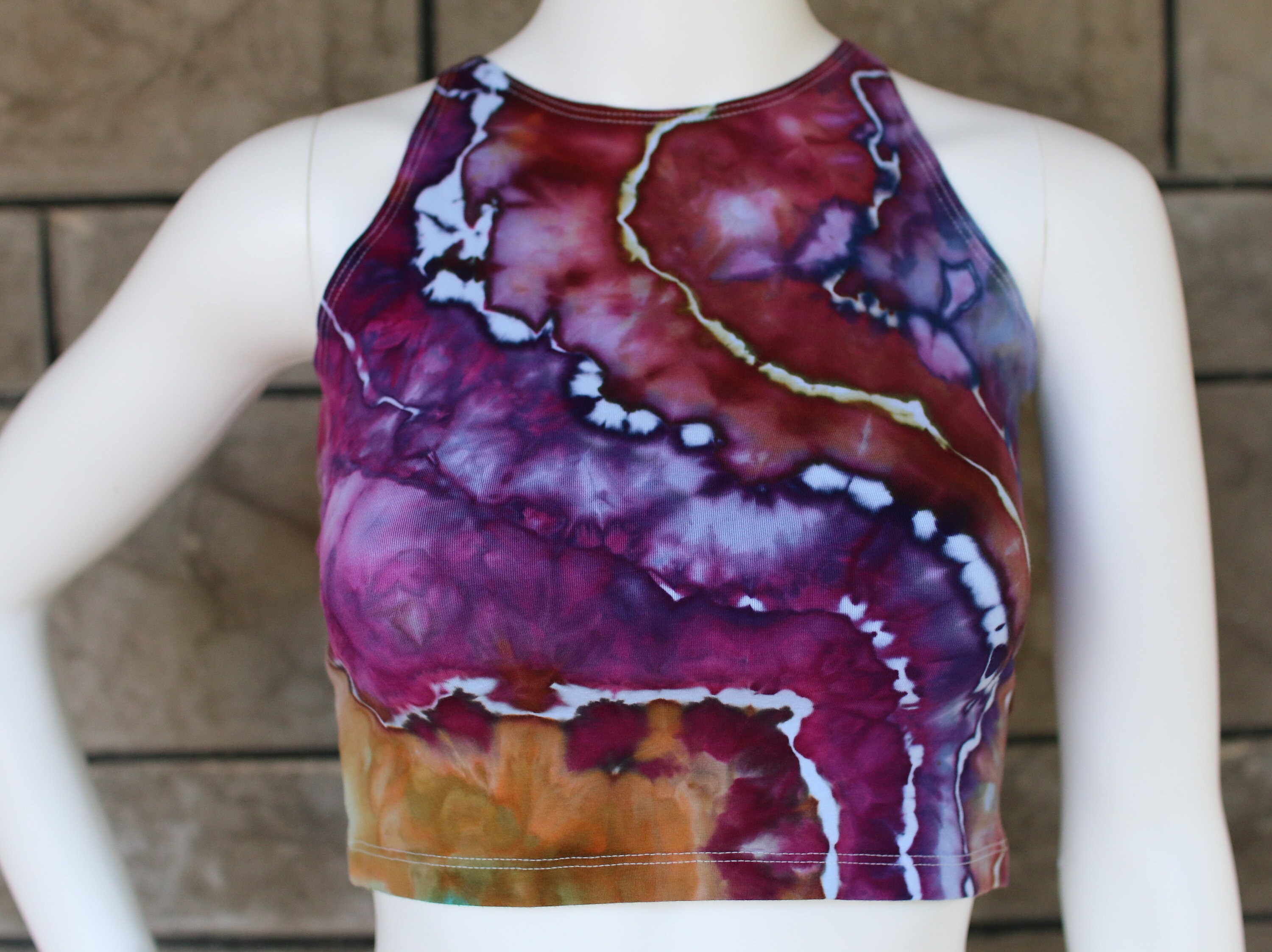 womens tie dye crop top