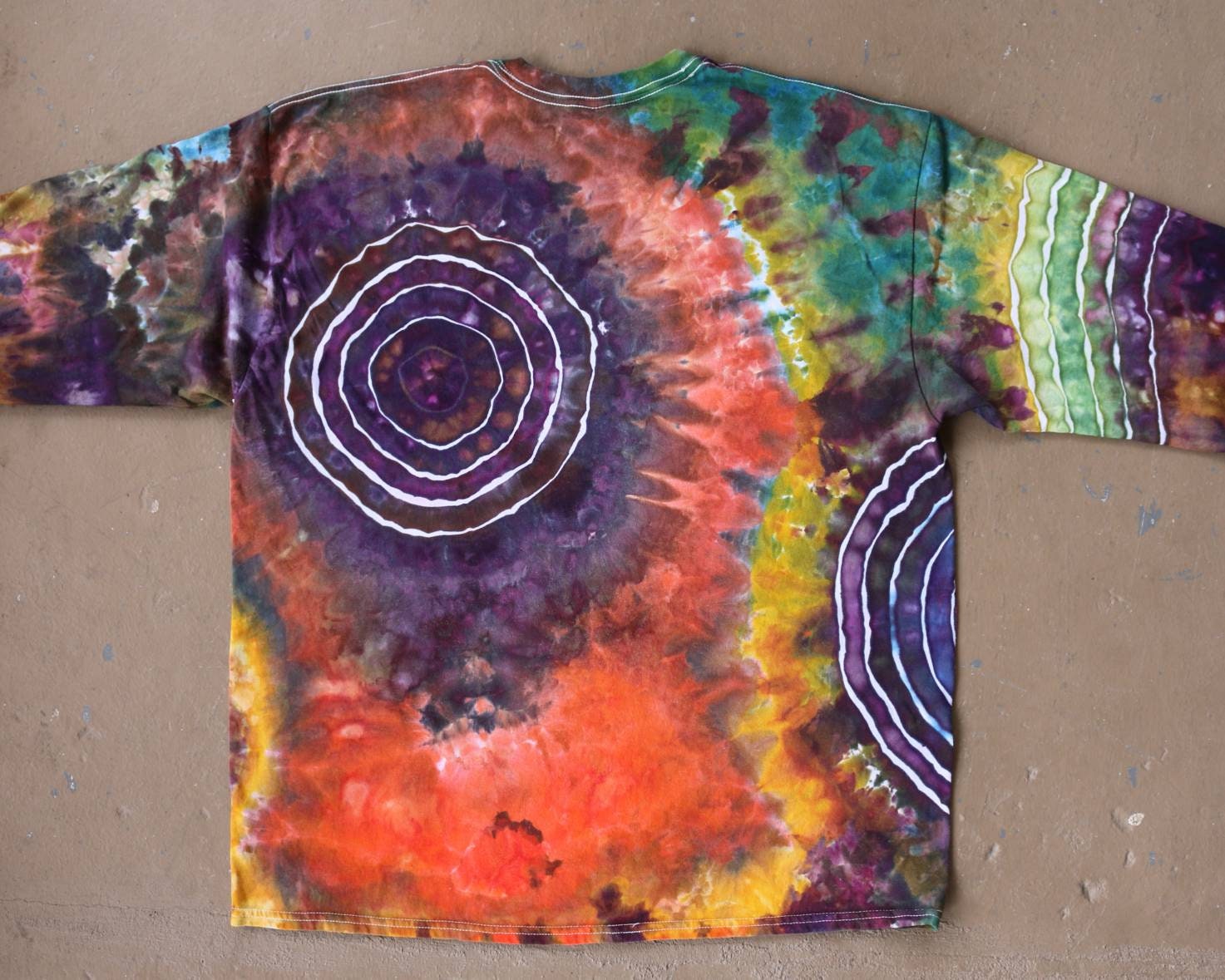 Tie Dye Shirt Extra Large Long Sleeved Tie Dye, Psychedelic Clothing