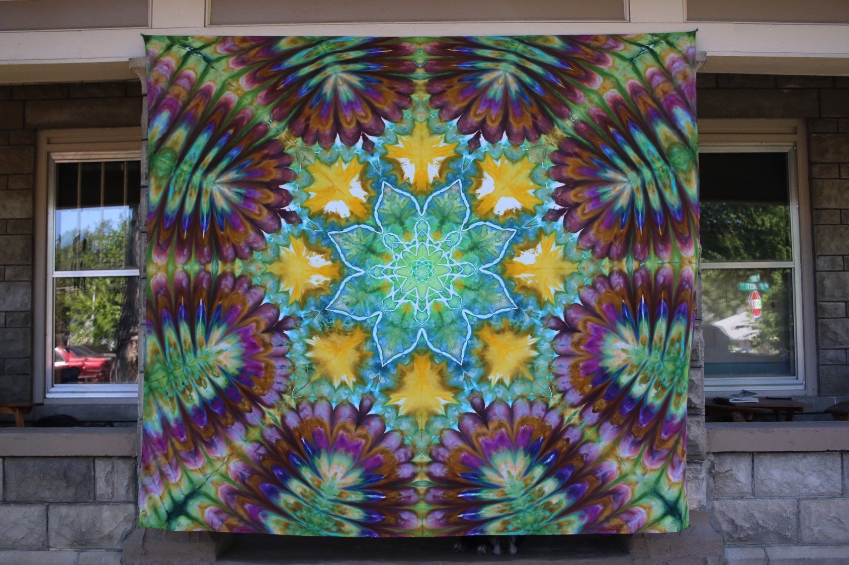 Large Tie Dye Tapestry Mandala Tapestry