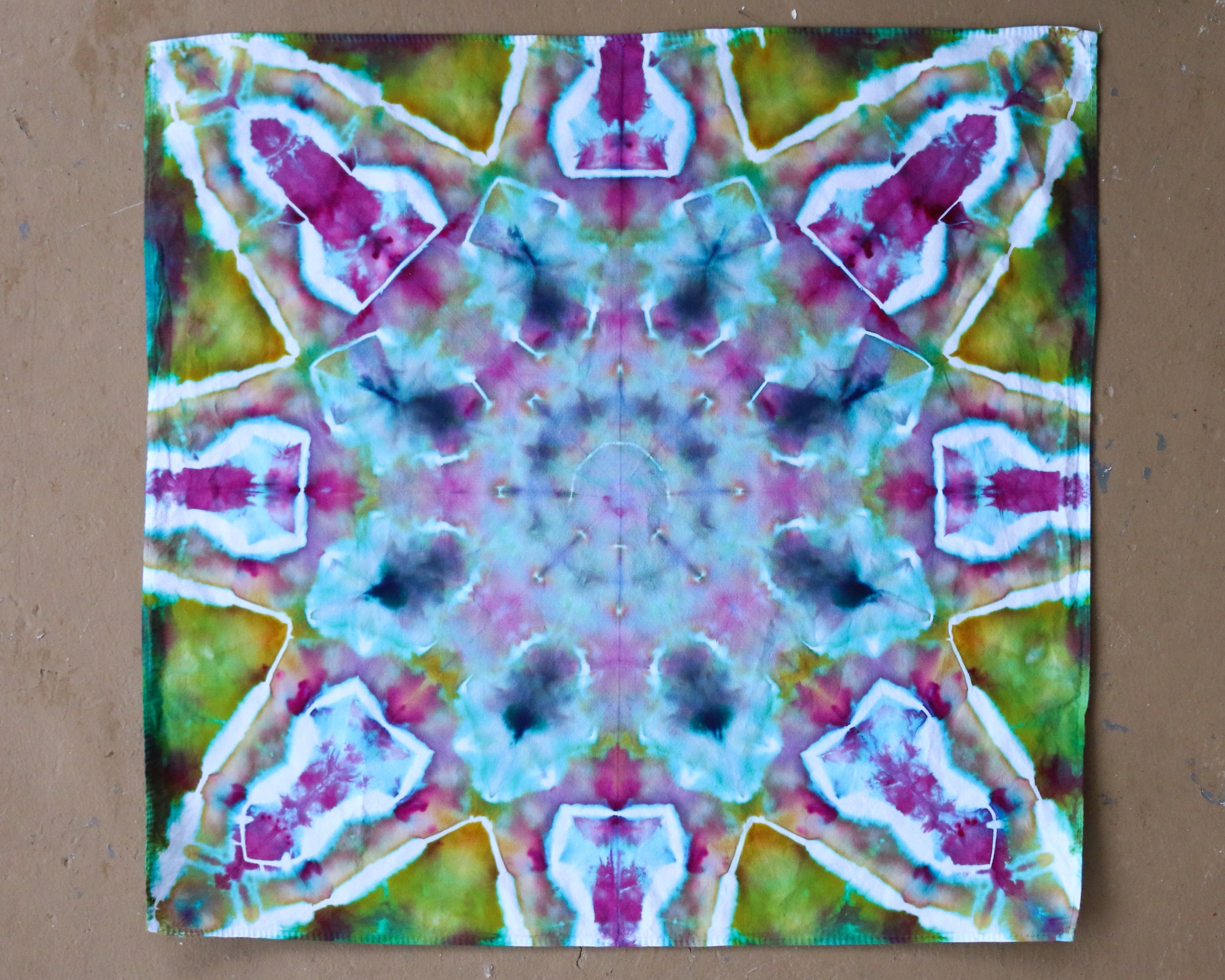 pastel tie dye bandana