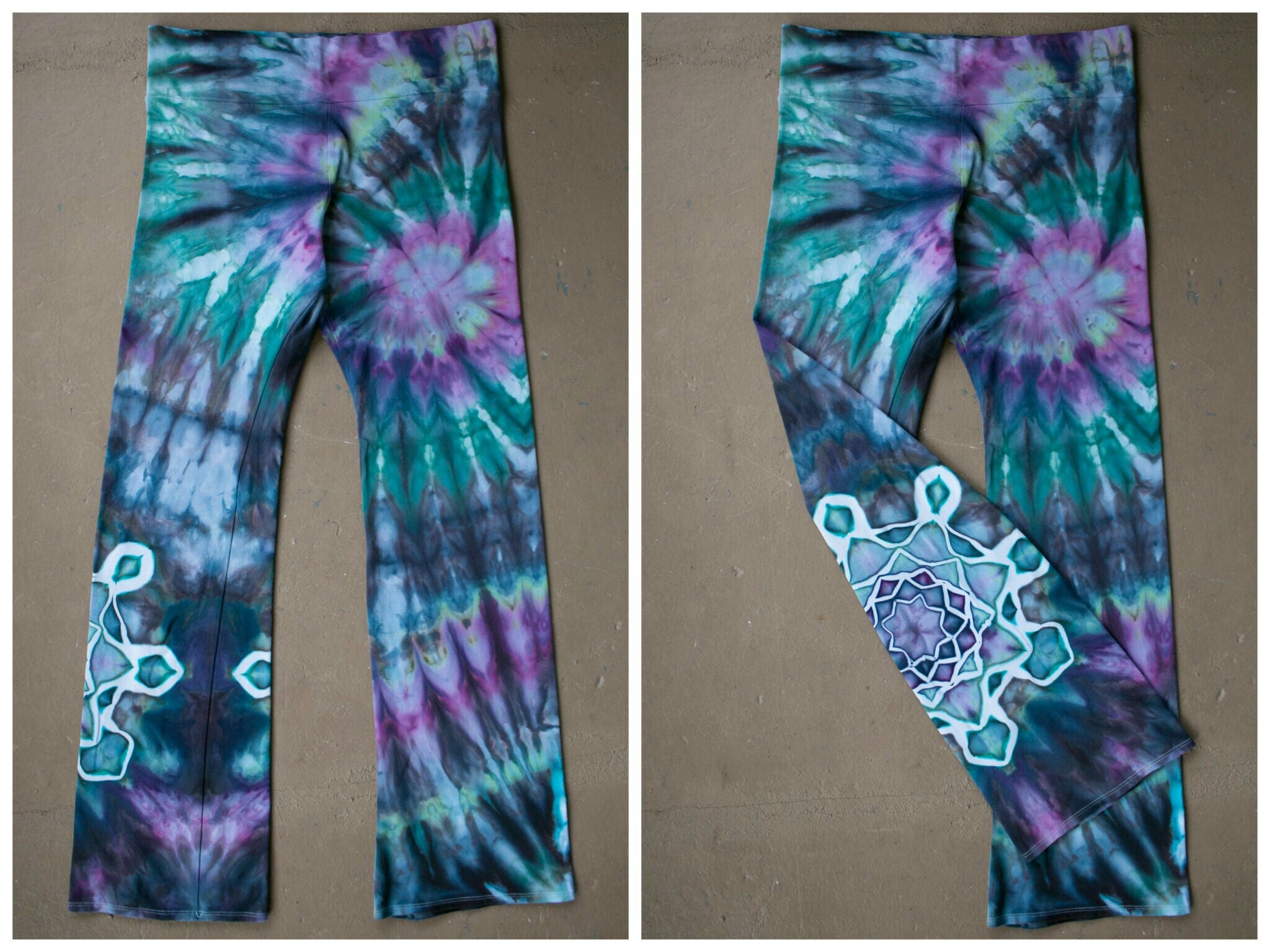 Tie Dye Yoga Pants | 2XL Yoga Pants, Hand Dyed Yoga Pants, Unique Yoga ...