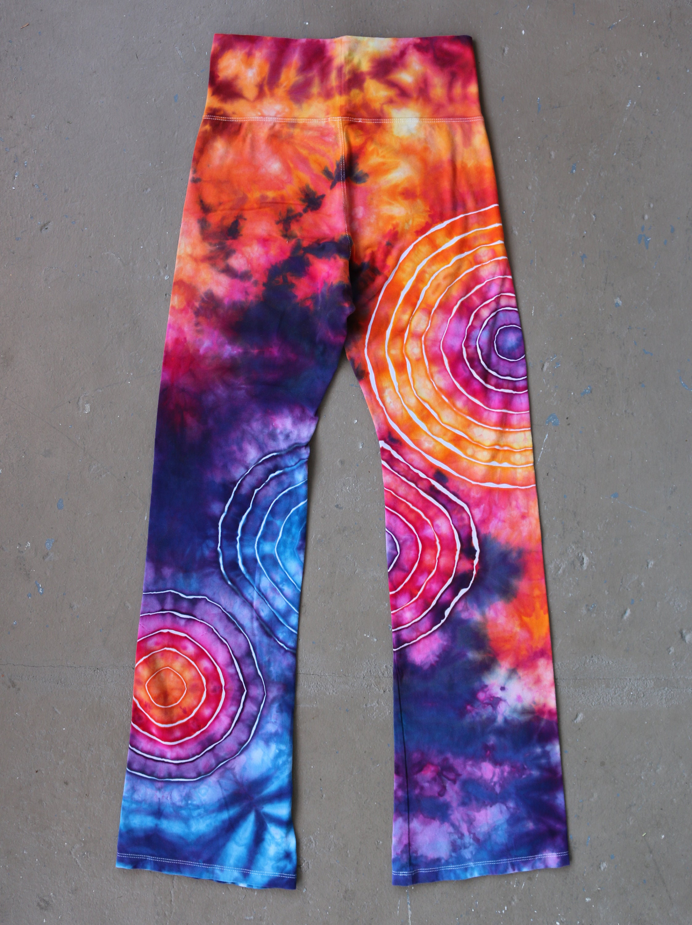 Missy Spandex Yoga Clothing Hippie Tie-Dye Long Sleeve Tunic Top (Black/Cream)