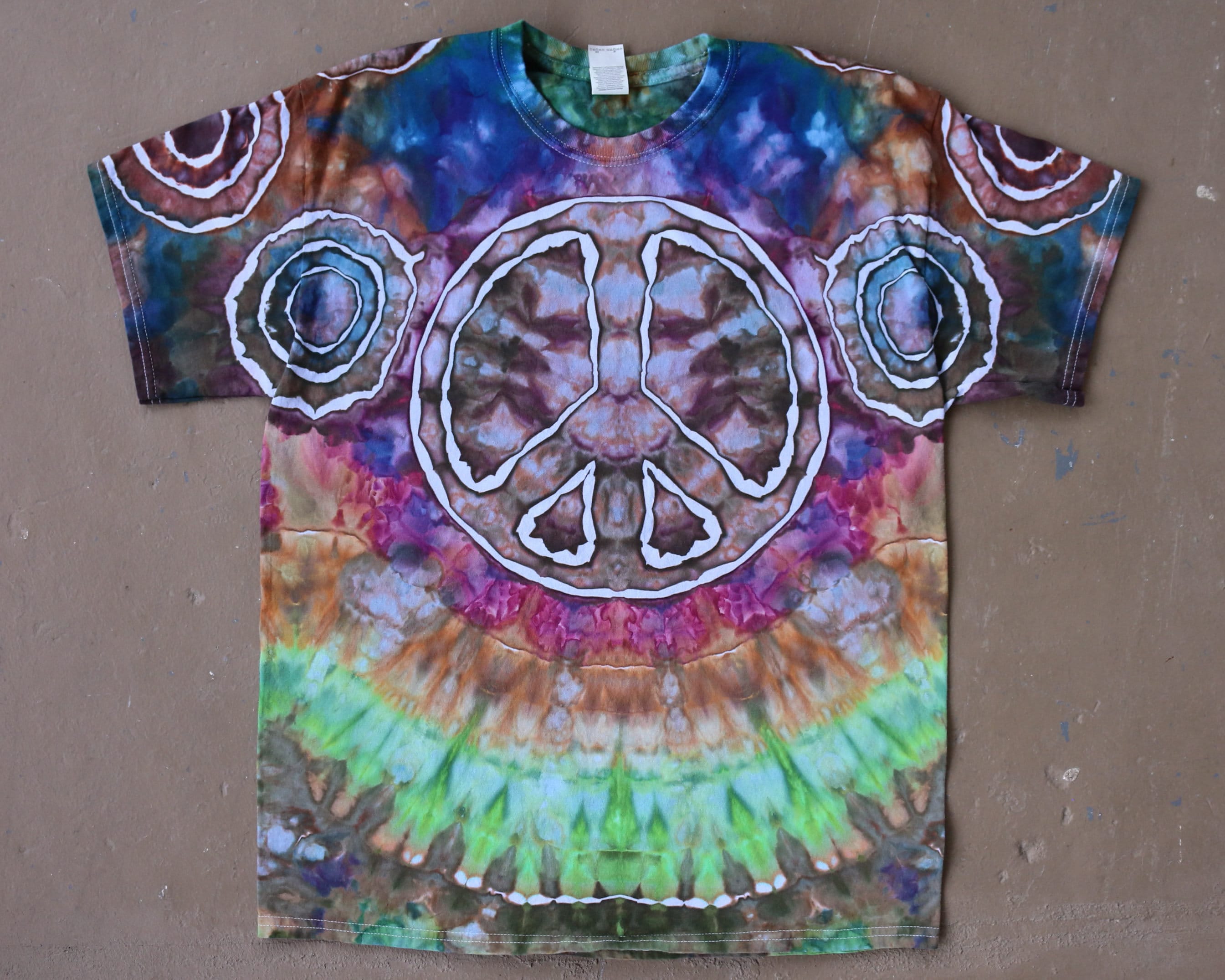 Tie Dye Shirt Large, Psychedelic Clothing, Trippy Shirt, 60s hippie