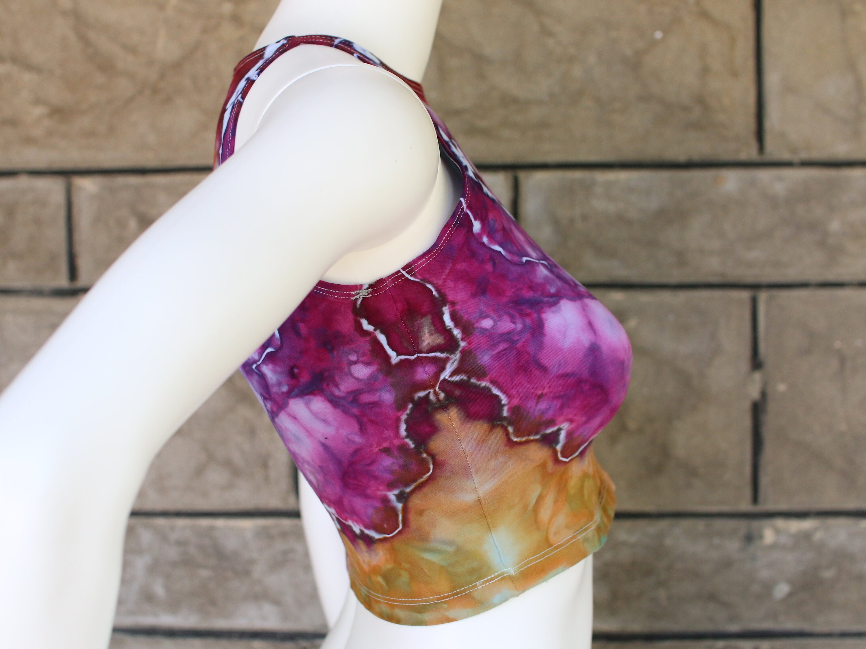 womens tie dye crop top