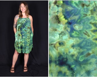 Medium Ice Dyed Cotton Dress with Pockets