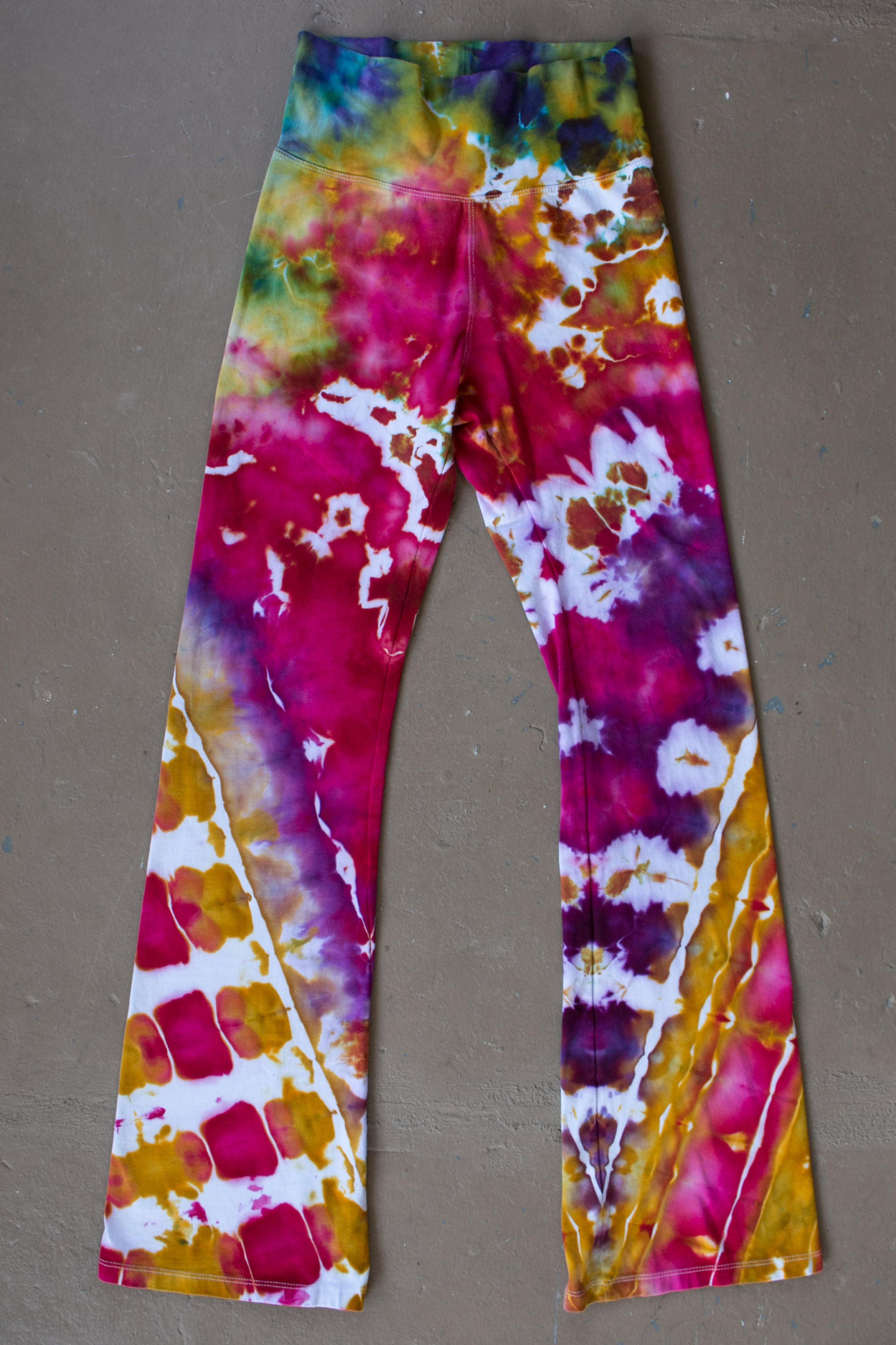 Tie Dye Yoga Pants Small Yoga Pants, Hand Dyed Yoga Pants, Unique