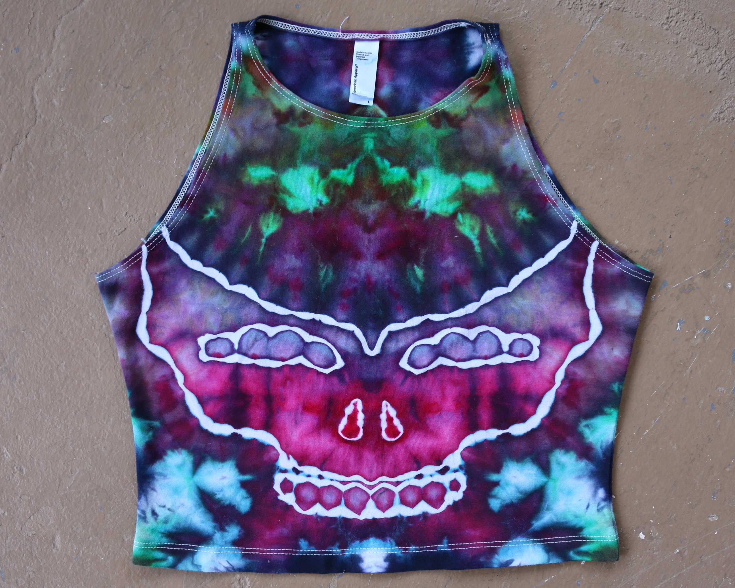 womens tie dye crop top