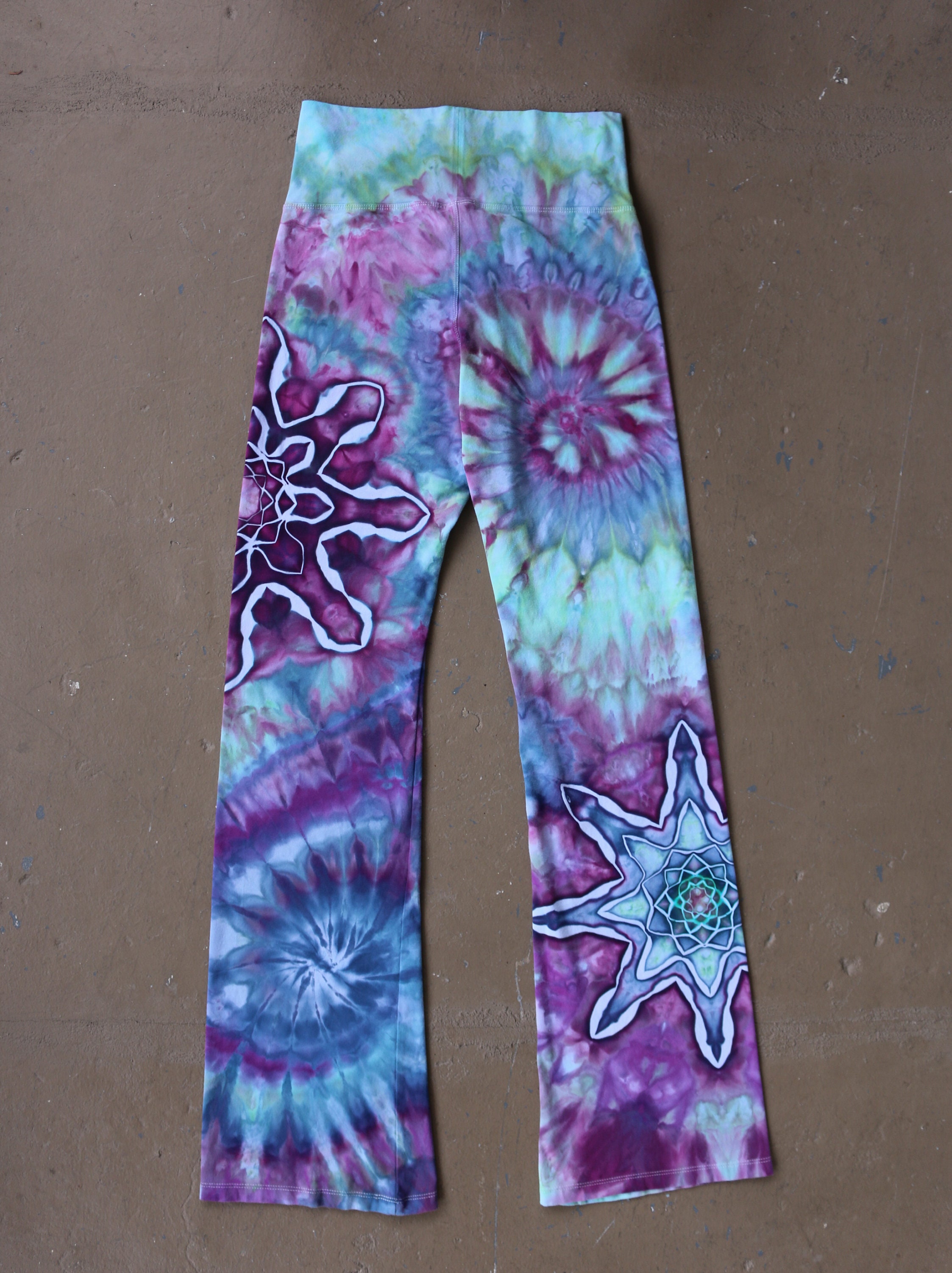 Women's Large Tie Dye Yoga Pants, Bohemian Clothes, Hippy Pants, Unique ...