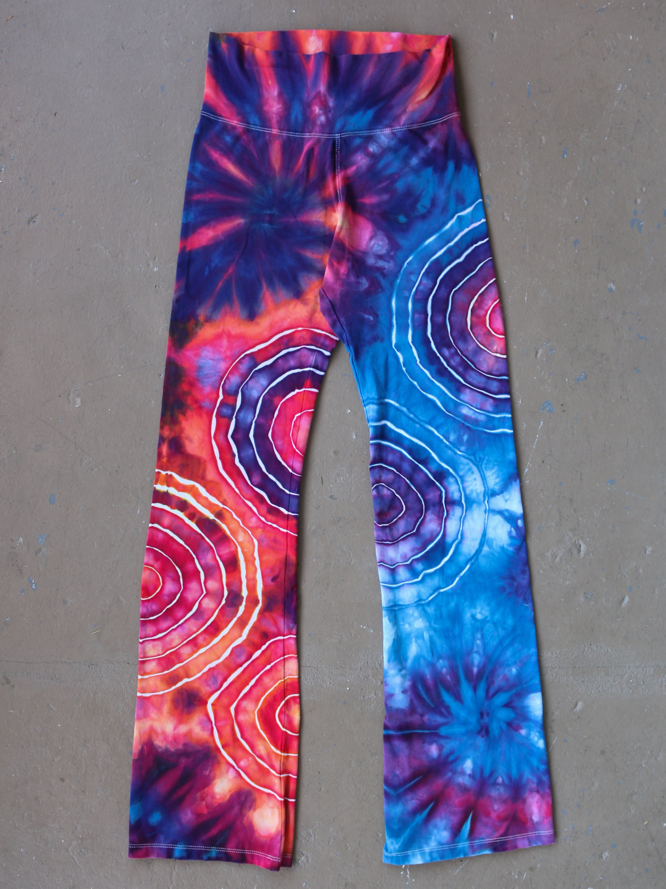 Tie Dye Yoga Pants | Medium Yoga Pants, Hand Dyed Yoga Pants, Unique ...