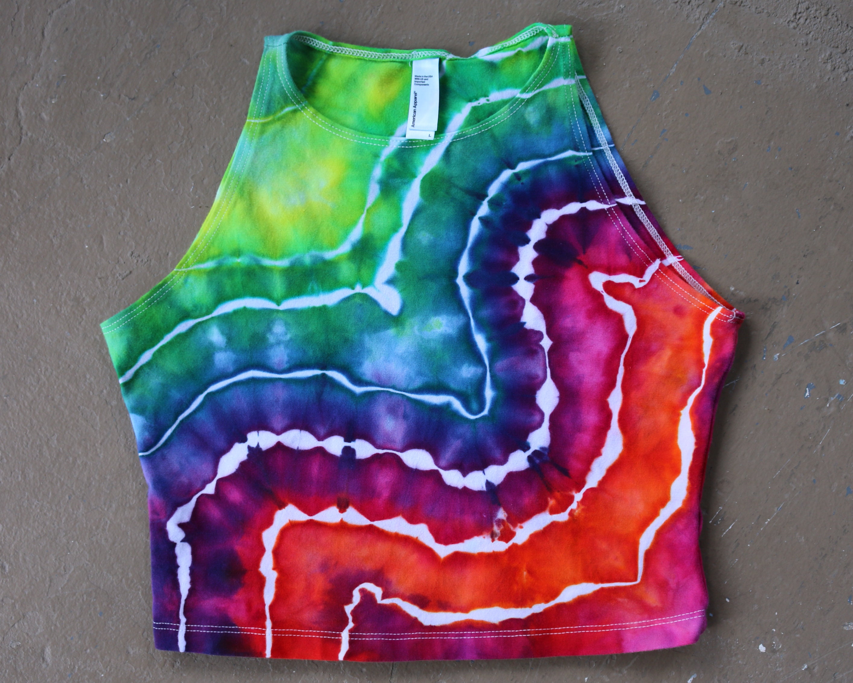 womens tie dye crop top