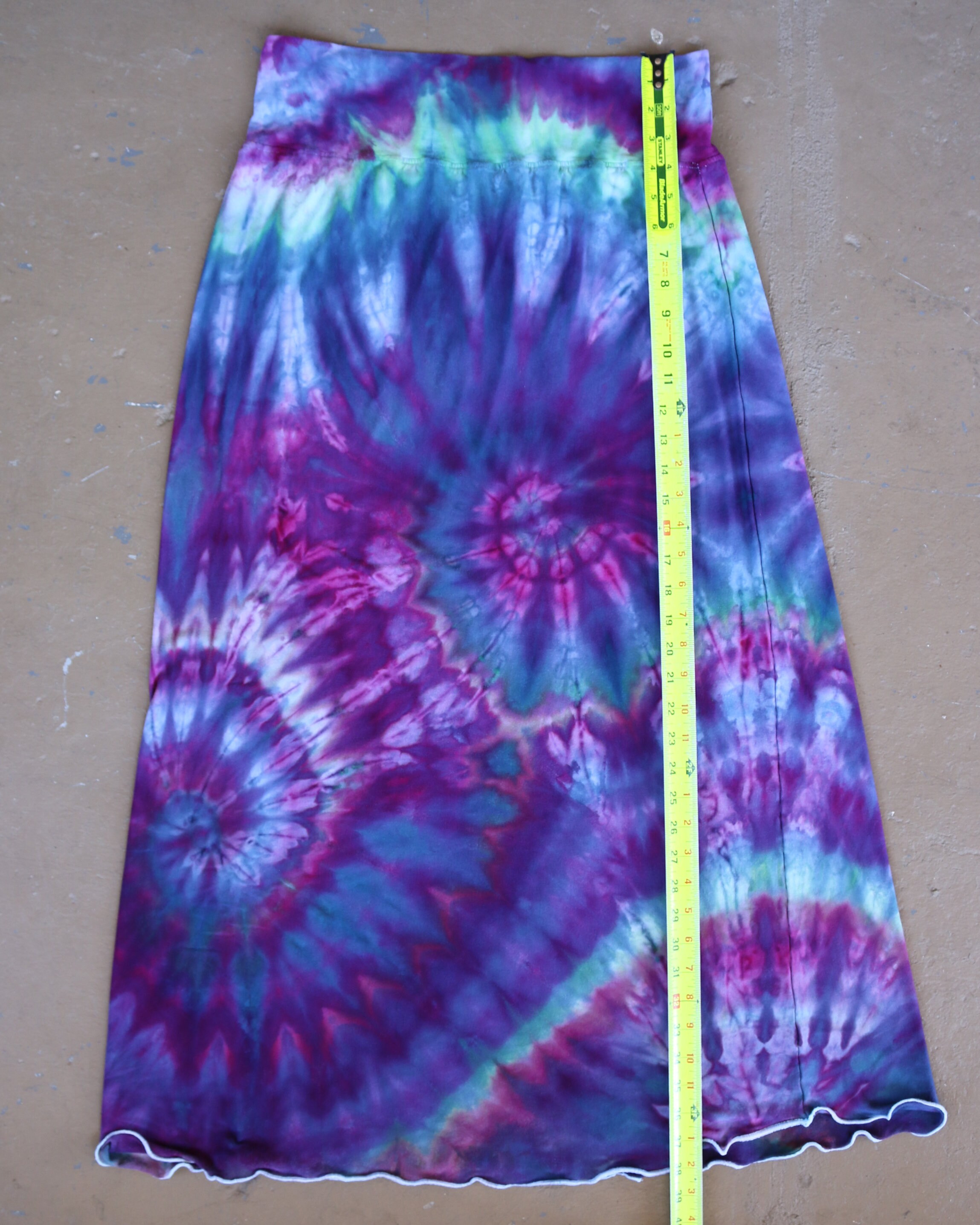TIE-DYE RUFFLED SKIRT