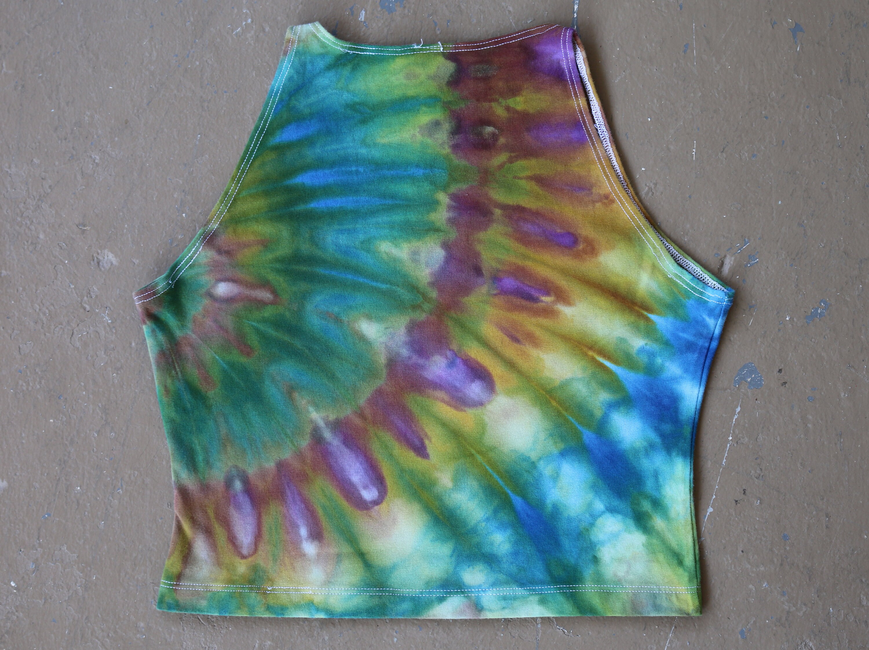 womens tie dye crop top