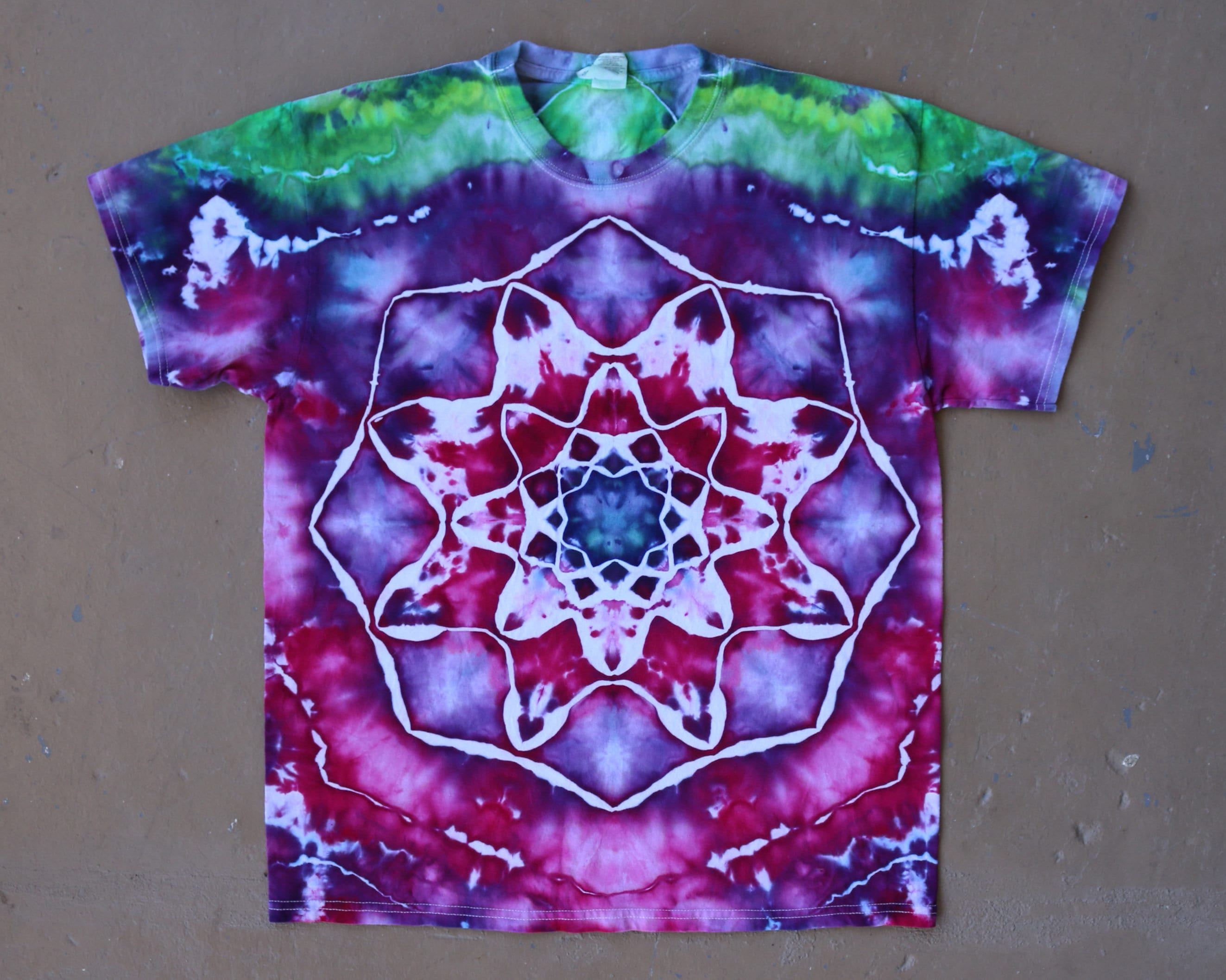 psychedelic checkered shirt