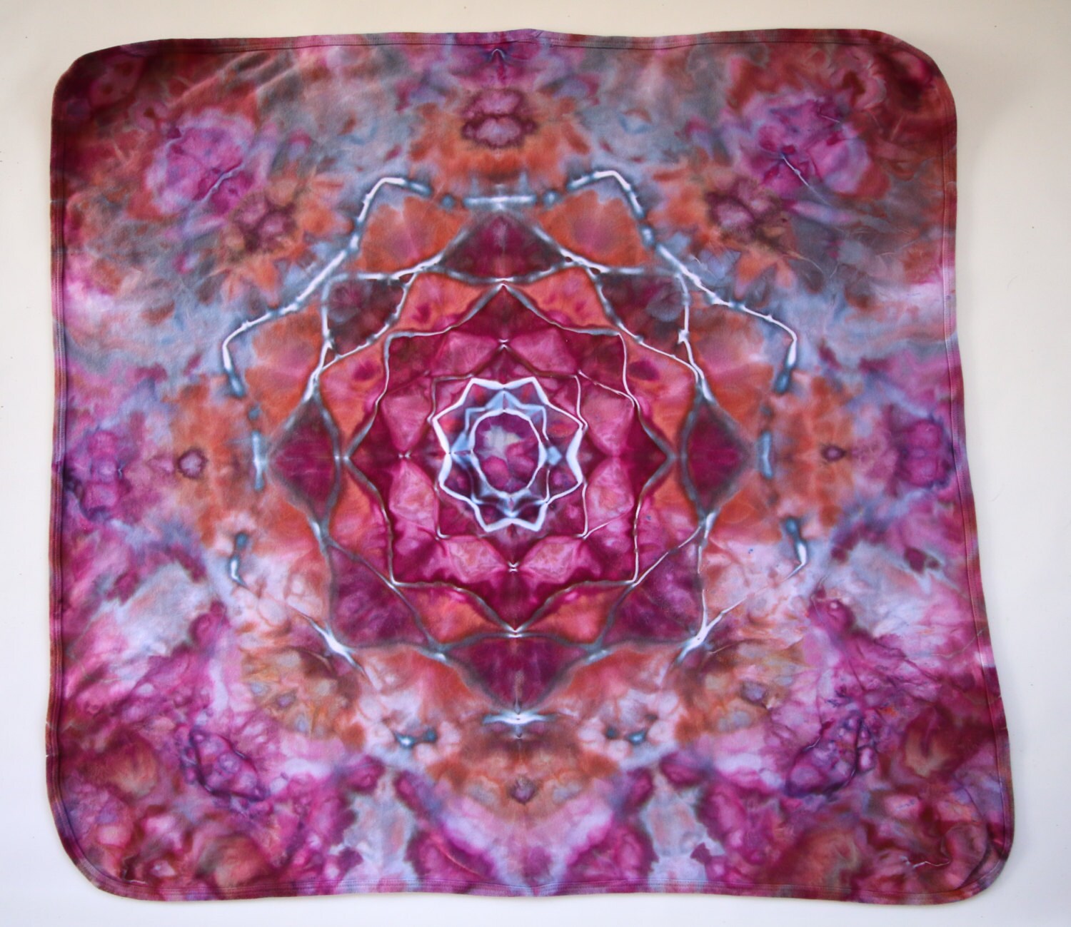 Tie Dye Baby Blanket Organic Cotton Baby Blanket, Hand Dyed Blanket