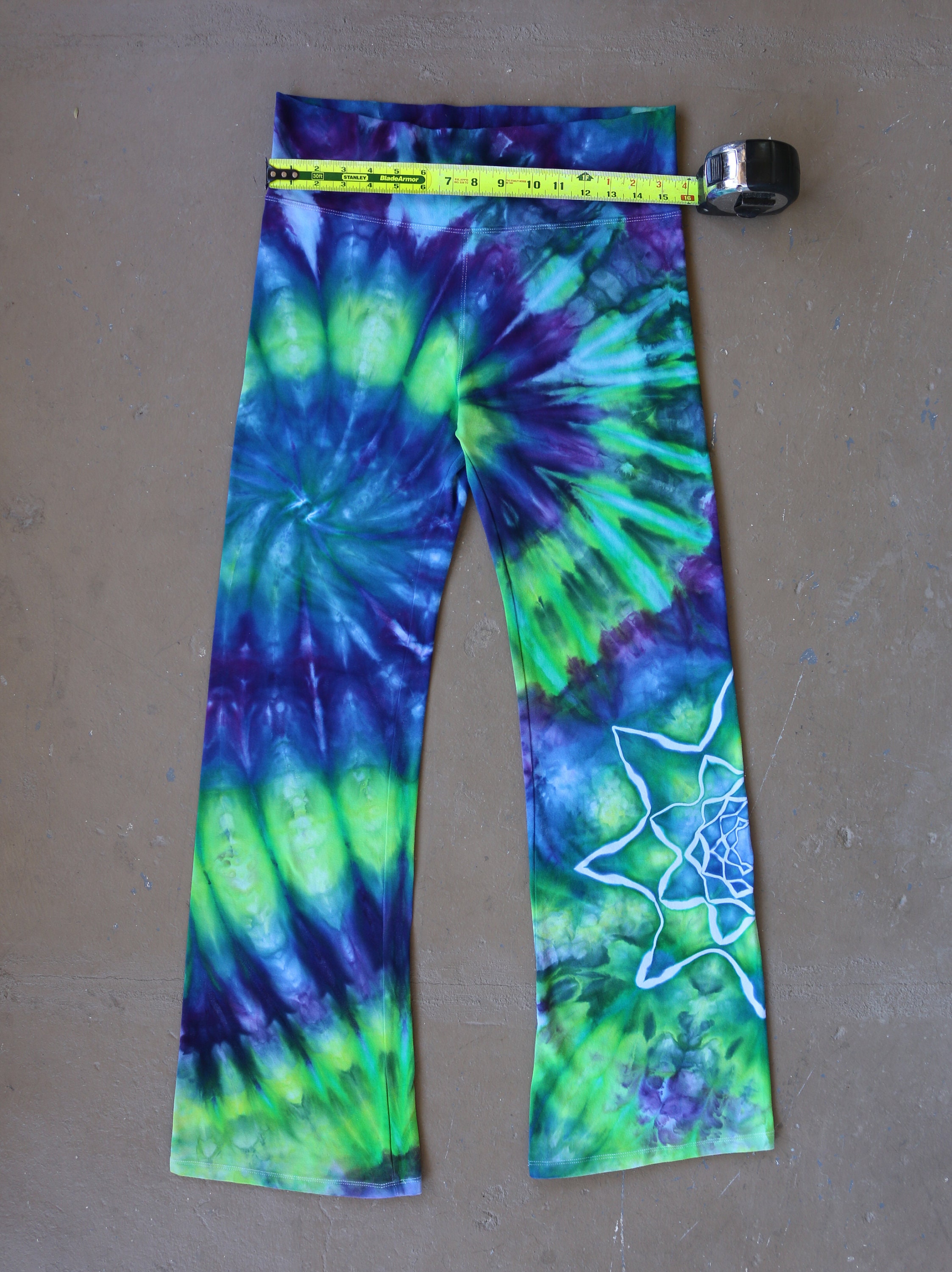 Tie Dye Yoga Pants Extra Large Yoga Pants, Hand Dyed Yoga Pants