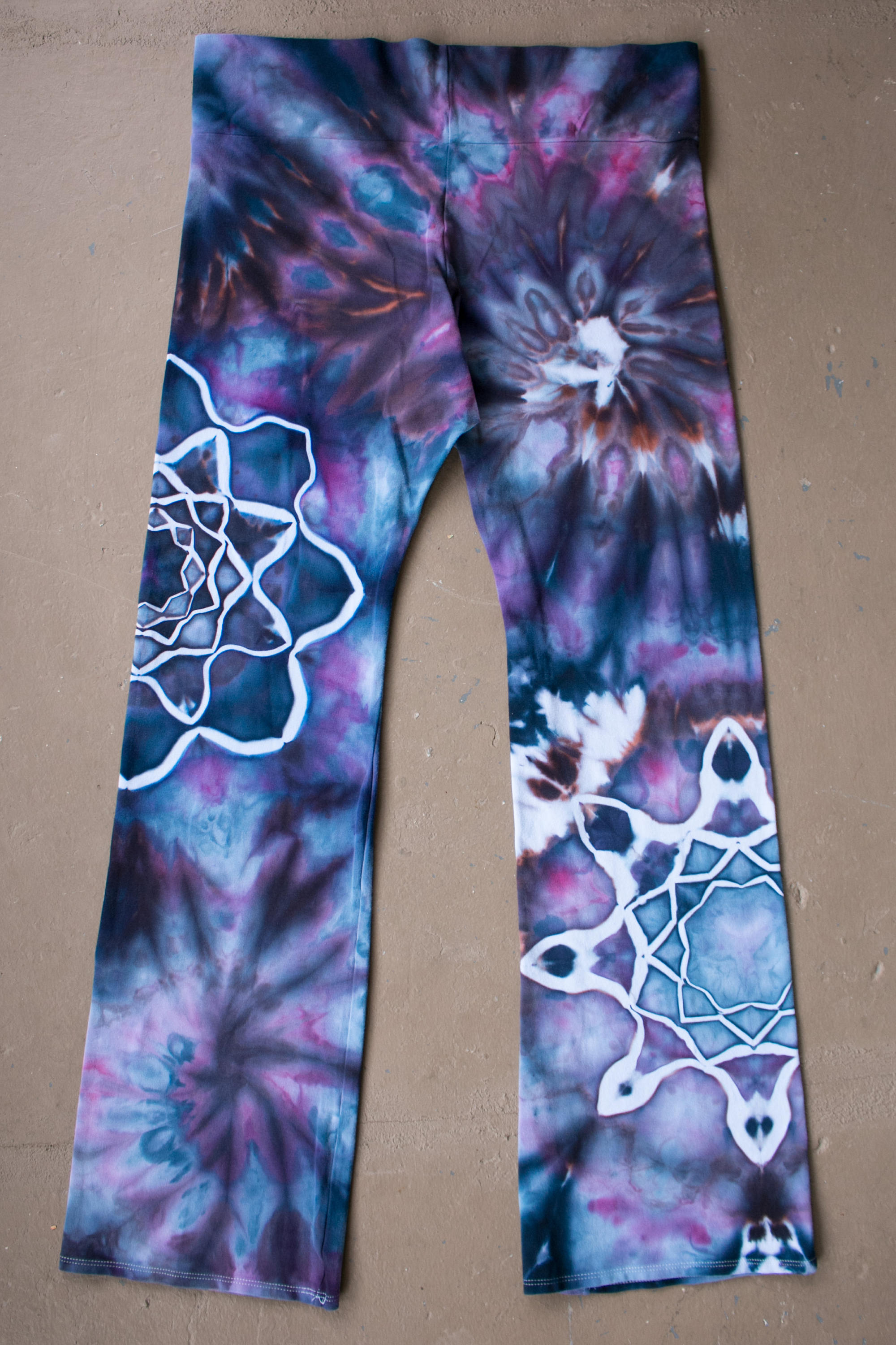 Tie Dye Yoga Pants 2XL Yoga Pants, Hand Dyed Yoga Pants, Unique Yoga