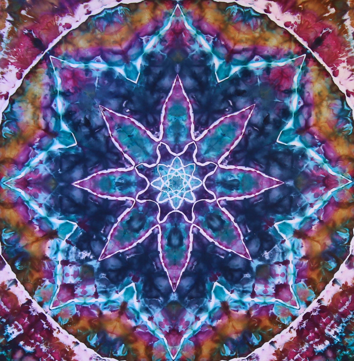 Large Tie Dye Mandala Tapestry