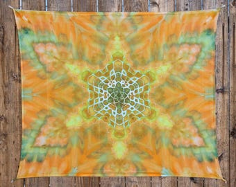 Ice dyed tapestry 42” x 35”