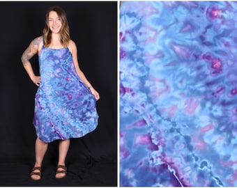 Extra Large Ice Dyed Cotton Dress with Pockets